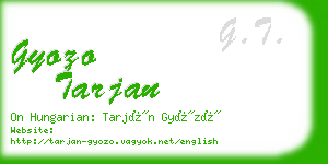 gyozo tarjan business card
